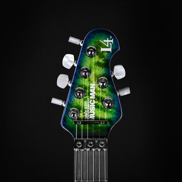 Ernie Ball Music Man BFR Luke 4 HSS w/ Ebony Fingerboard Electric Guitar (No. 69/150)- Green Tide (DO1543)