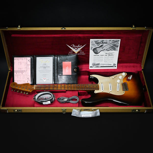 Fender Custom Shop Limited Edition '54 Stratocaster w/ Roasted Maple Neck, Journeyman- Wide Fade Chocolate 2-Tone Sunburst 2025 (LXX0606)