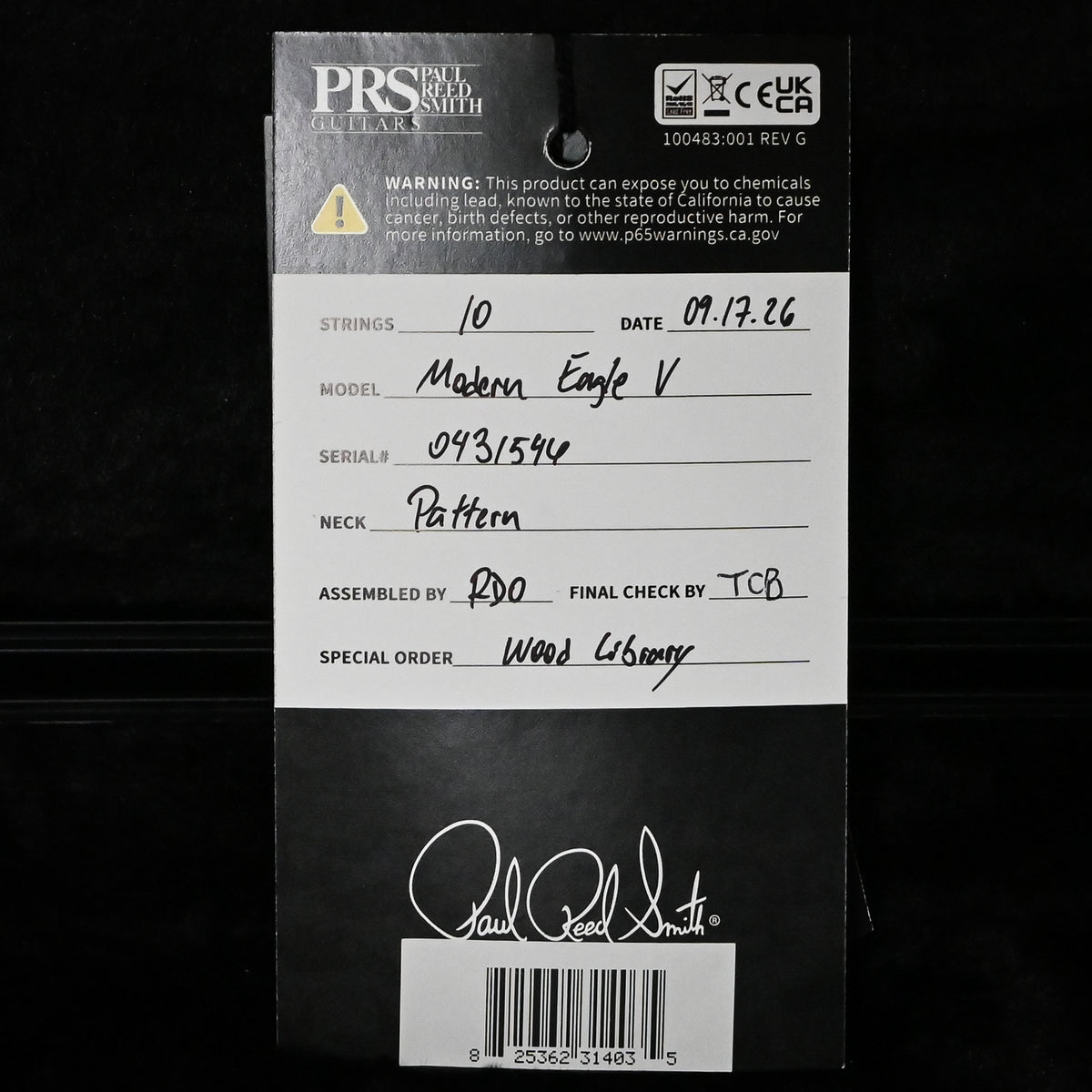 PRS Modern Eagle V Wood Library w/ 10-Top & Brazilian Rosewood Fingerboard Electric Guitar- Bonne Pink 2026 (0431546)