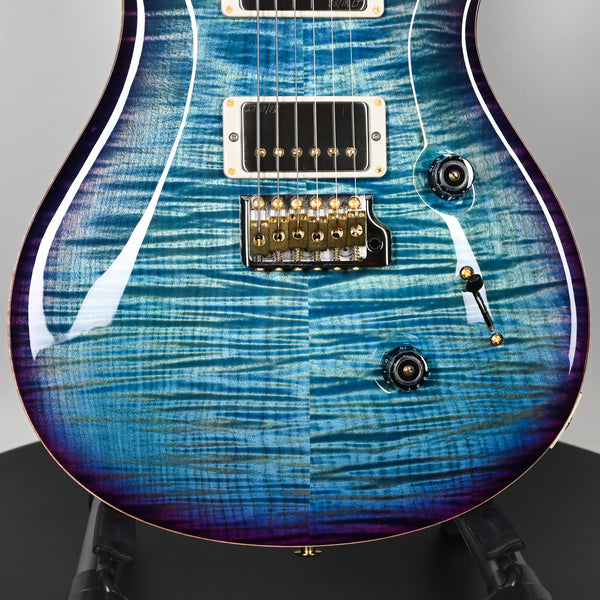 PRS Custom 24 Wood Library w/ 10-Top, Brazilian Rosewood, & 58/15 LT Pickups- Aquableux Purple Burst 2025 (0420380)