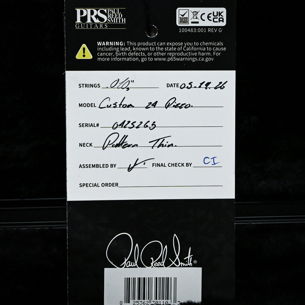 PRS Custom 24 Piezo w/ DMO Pickups Electric Guitar- Sprayer's Choice 2026 (0425265)