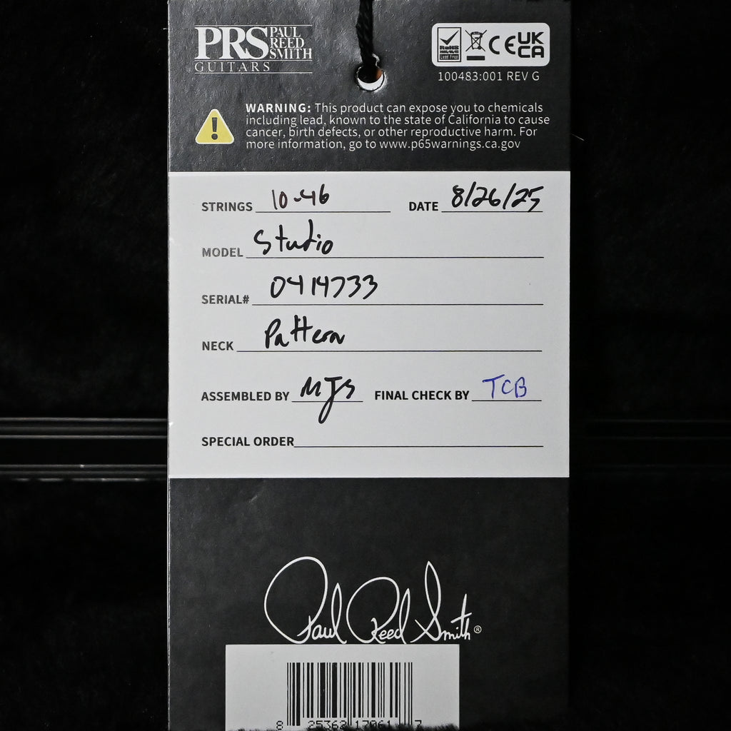 PRS Studio Electric Guitar- Carroll Blue 2025 (0414733)