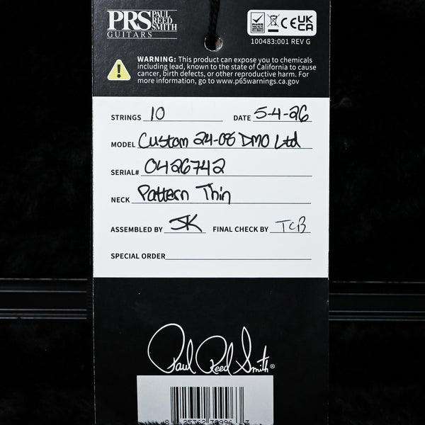 PRS Custom 24-08 w/ 10-Top, Flame Maple Neck, & DMO Pickups Electric Guitar- Sprayer's Choice 2026 (0426742)
