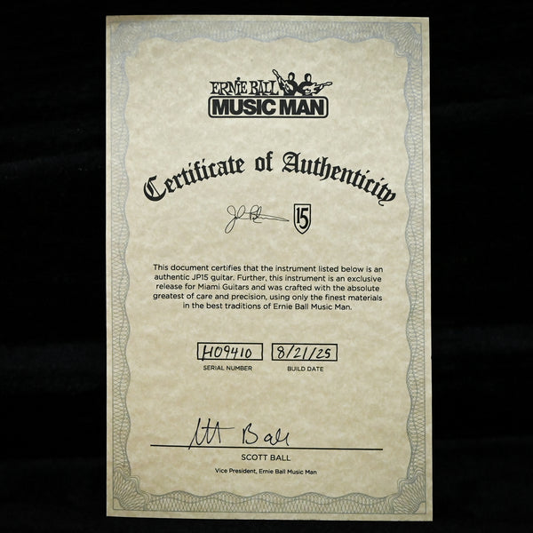Ernie Ball Music Man JP15 John Petrucci Signature *Miami Guitar Exclusive* - Olallieberry Flame 2025 (H09410)