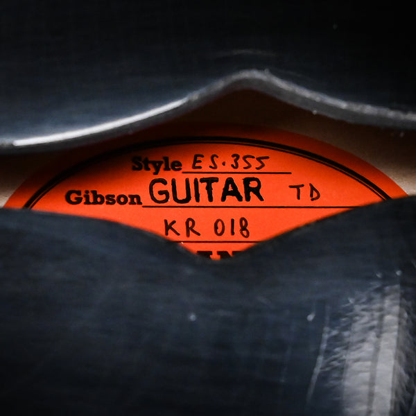 ON HOLD Gibson Custom Keith Richards 1960 ES-355 Collector’s Edition, Signed Guitar and Label, Ebony (#18) ON HOLD