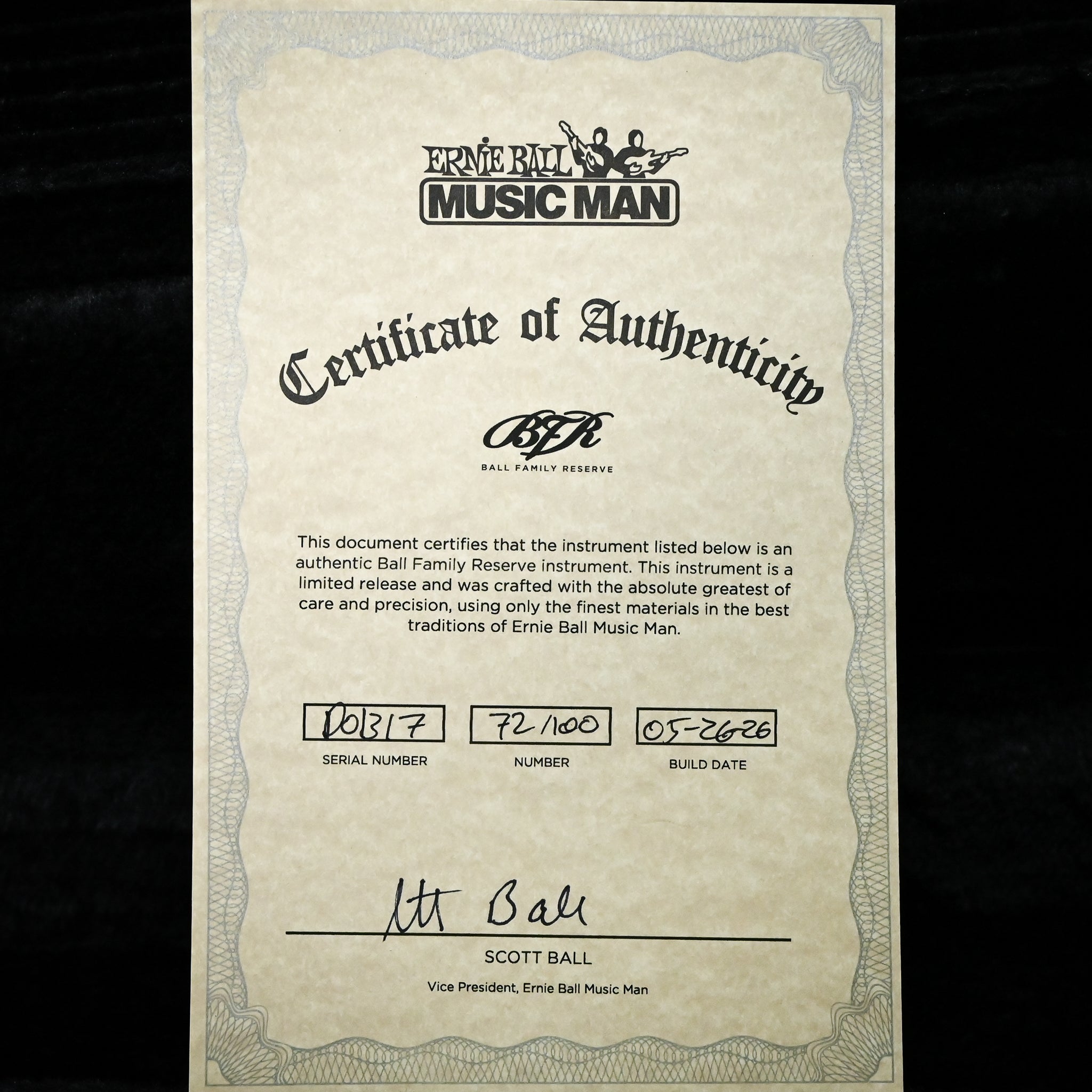 Ernie Ball Music Man BFR Baritone JP15 (No.72 of 100) - Cherry Creamsicle 2026 (D01317)