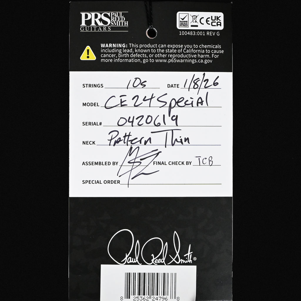PRS CE 24 Special Electric Guitar- Faded Gray Black 2025 (0420619)