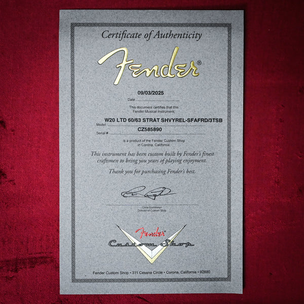 Fender Custom Shop Limited Edition 60/63 Stratocaster Super Heavy Relic- Super Faded Aged Fiesta Red/ 3 Color Sunburst 2025 (CZ585890)