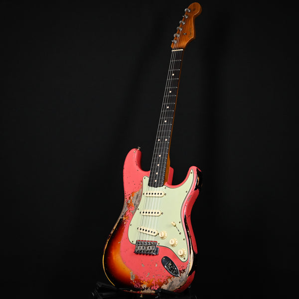 Fender Custom Shop Limited Edition 60/63 Stratocaster Super Heavy Relic- Super Faded Aged Fiesta Red/ 3 Color Sunburst 2025 (CZ585890)