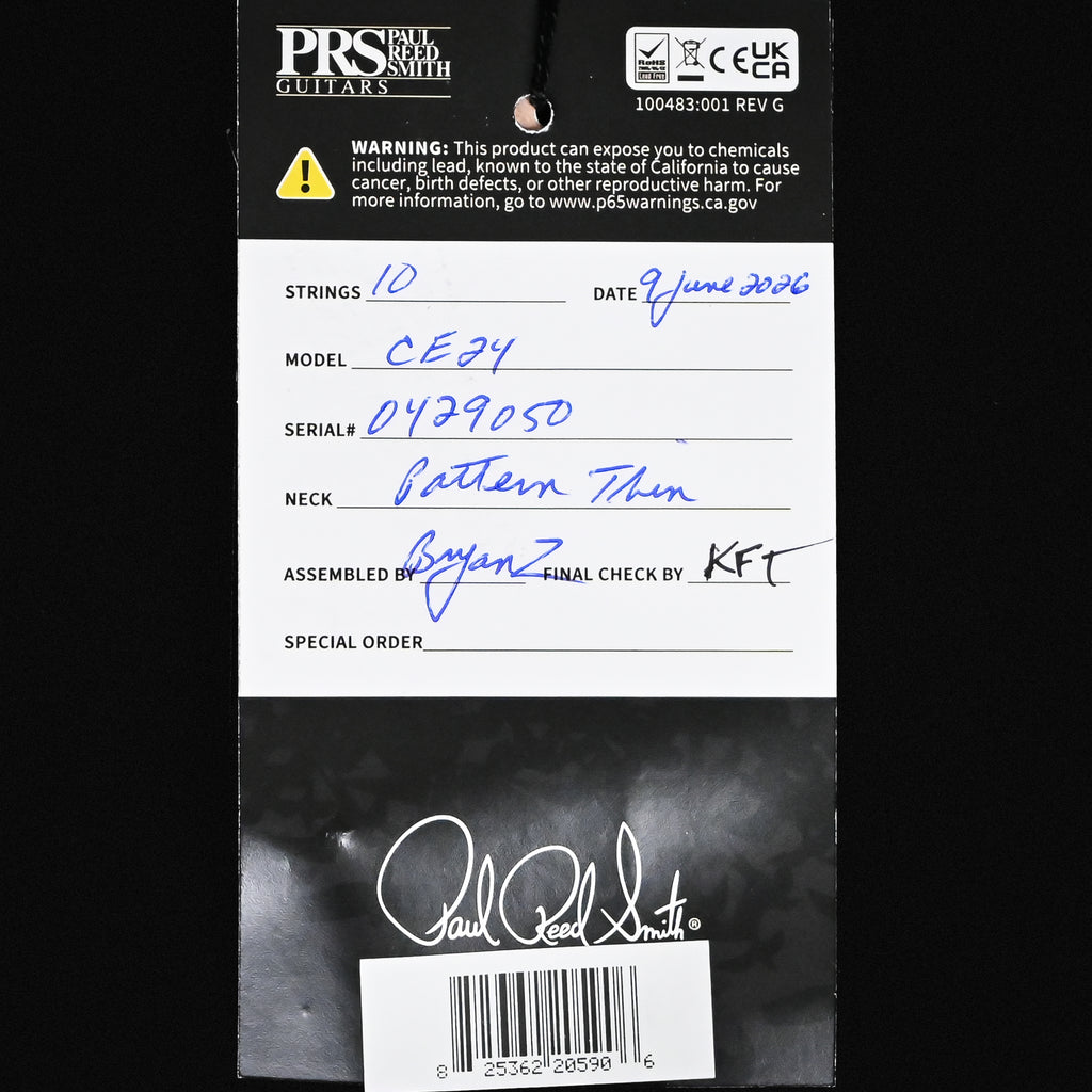 PRS CE 24 Electric Guitar- Faded Gray Black Purple Smokeburst 2026 (0429050)