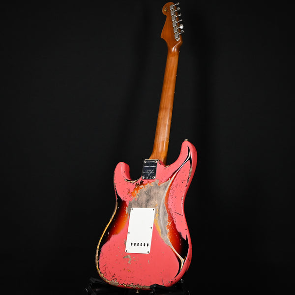 Fender Custom Shop Limited Edition 60/63 Stratocaster Super Heavy Relic- Super Faded Aged Fiesta Red/ 3 Color Sunburst 2025 (CZ585890)