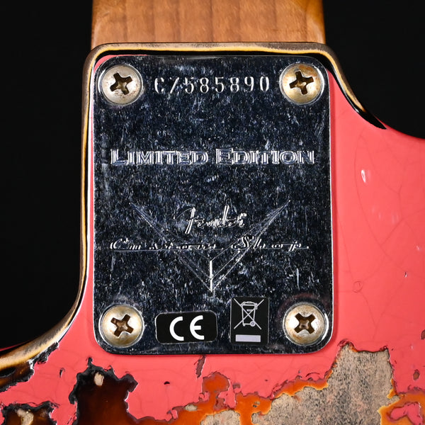 Fender Custom Shop Limited Edition 60/63 Stratocaster Super Heavy Relic- Super Faded Aged Fiesta Red/ 3 Color Sunburst 2025 (CZ585890)