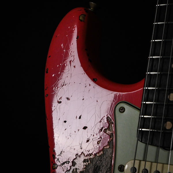 Fender Custom Shop Limited Edition 60/63 Stratocaster Super Heavy Relic- Super Faded Aged Fiesta Red/ 3 Color Sunburst 2025 (CZ585890)