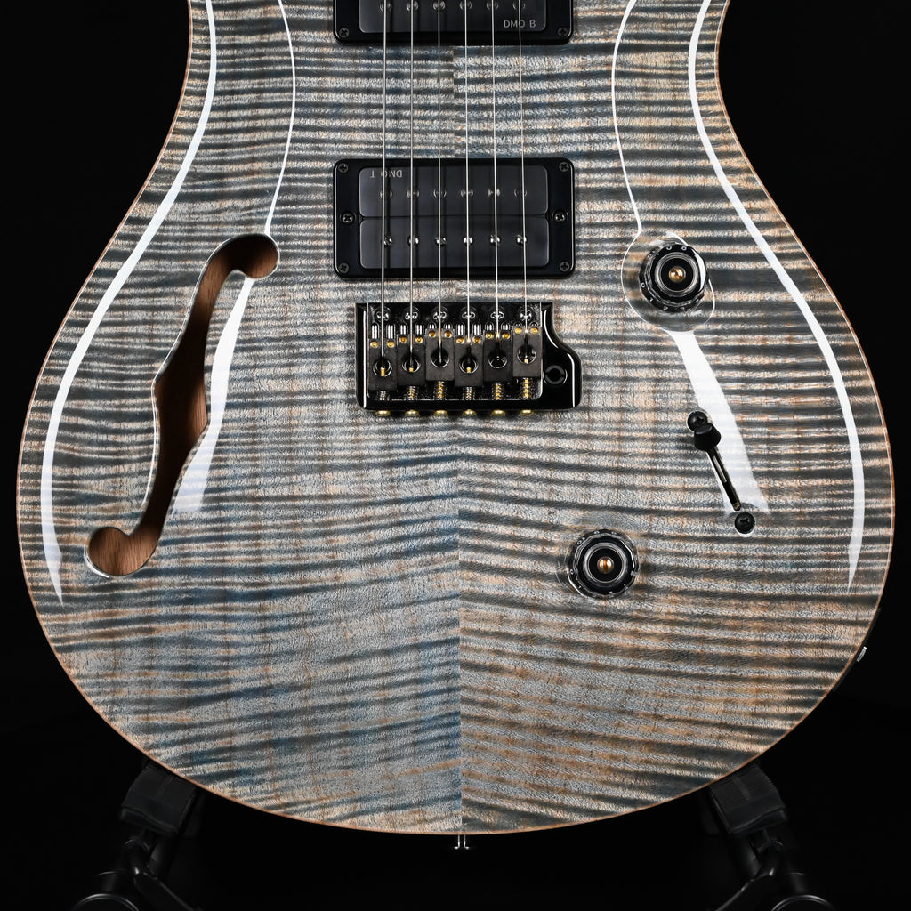 PRS Custom 24 Semi-Hollow w/ Artist Grade Flame Maple Top & Awabi Birds- Faded Indigo 2026 (0427420)