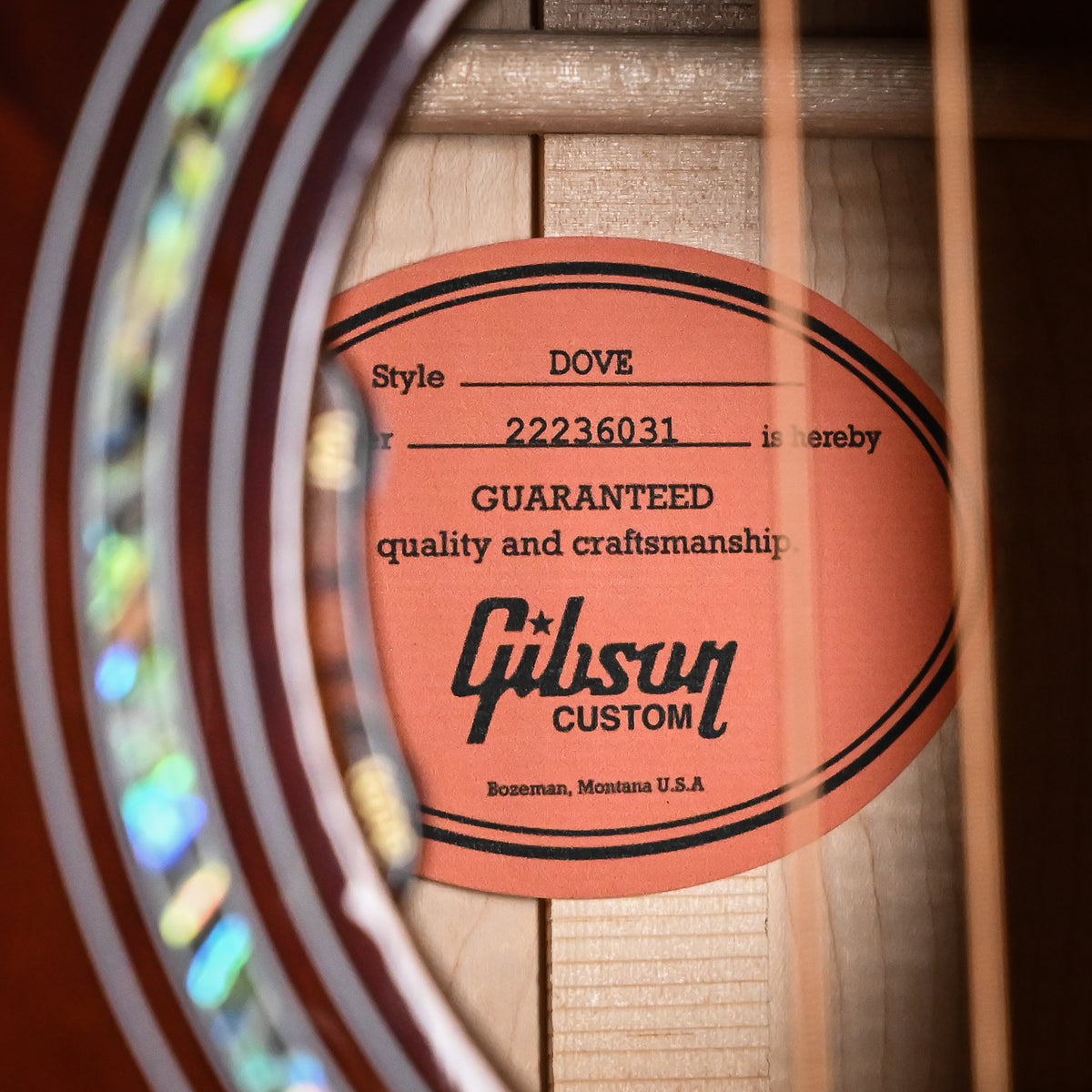 Gibson Custom Dove Anniversary Limited Edition- Cremona Burst 2026 (22236031)