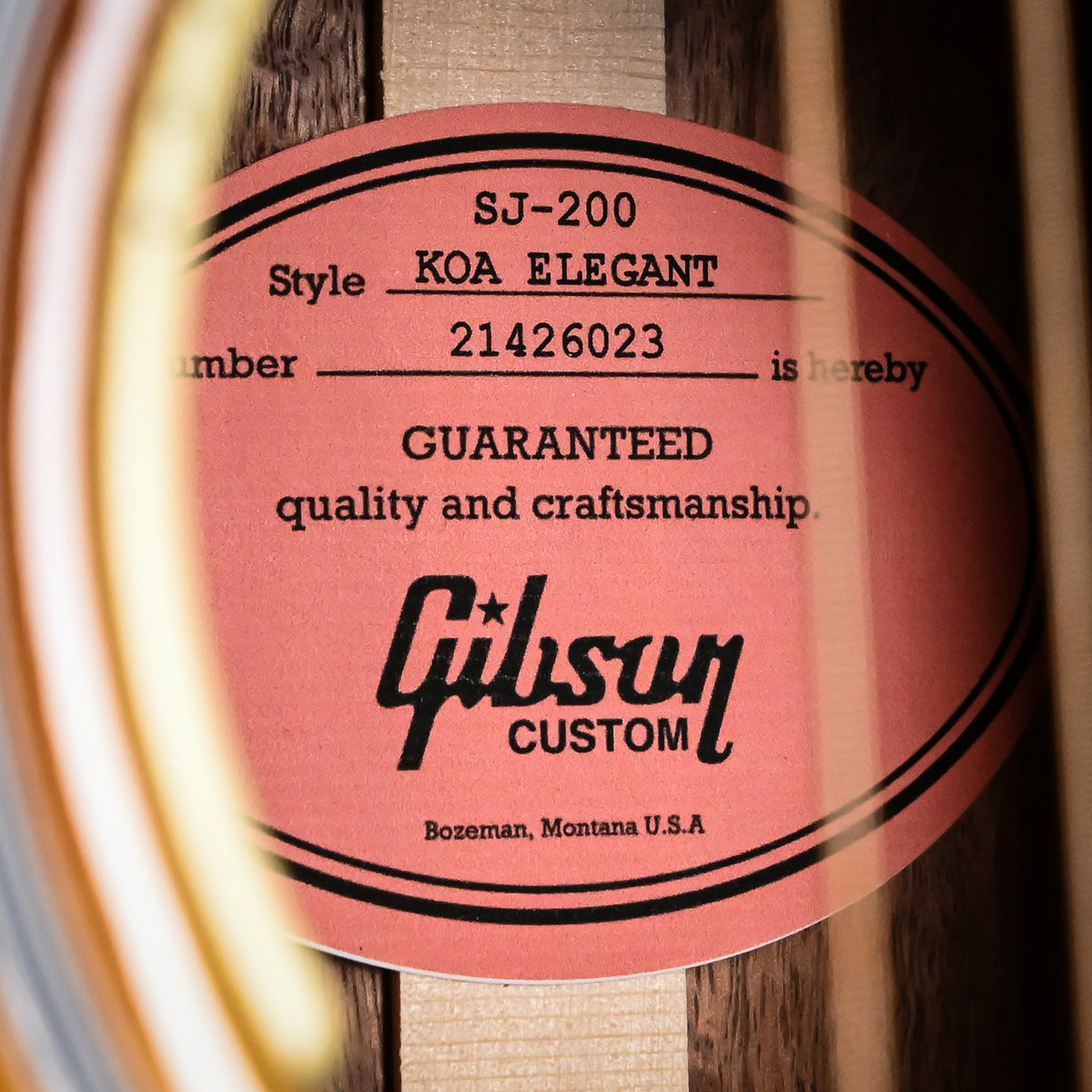 Gibson Custom SJ-200 Elegant Koa- Honey Burst 2026 (21426023)