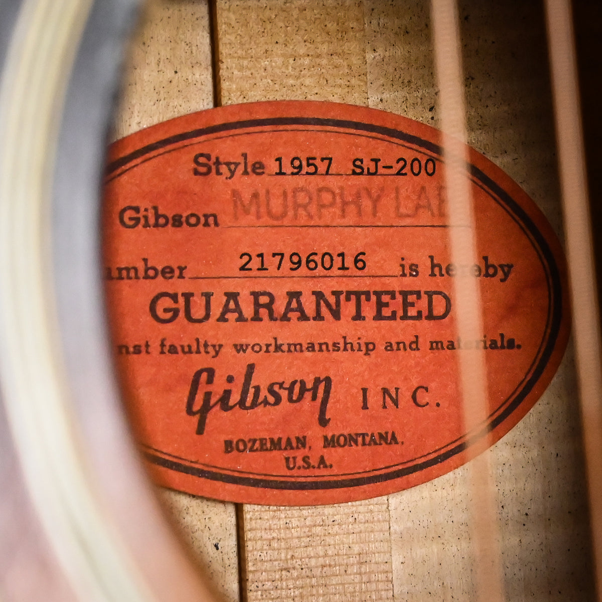 Gibson Custom 1957 SJ-200 Murphy Lab Light Aged- Vintage Sunburst (21796016)