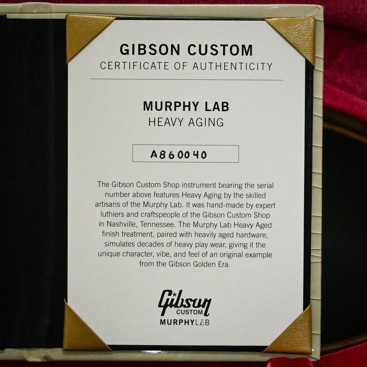 Gibson Custom Limited Edition 1958 ES-335 Reissue, Murphy Lab Heavy Aged- Unbound Watermelon Cherry 2026 (A860040)
