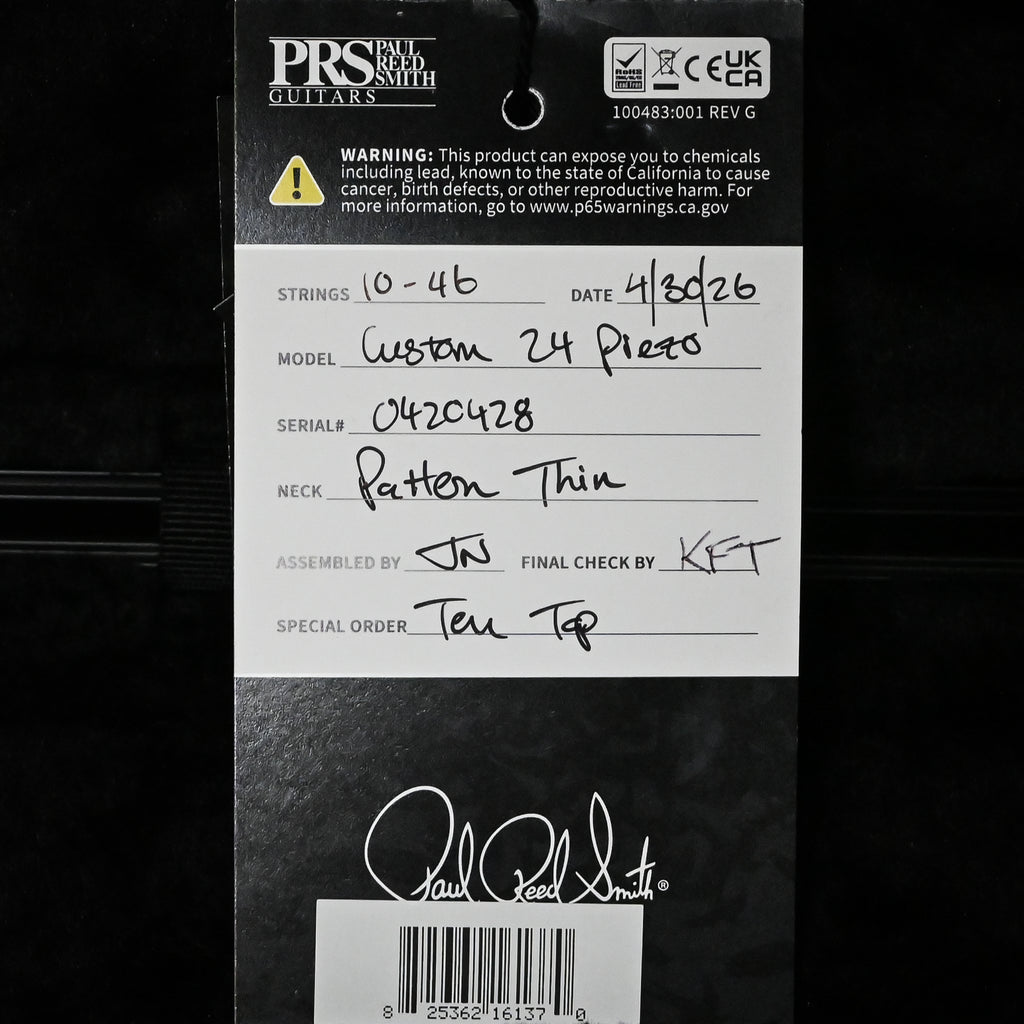 PRS Custom 24 Piezo w/ 10-Top & DMO Pickups Electric Guitar- Custom Color 2026 (0420428)