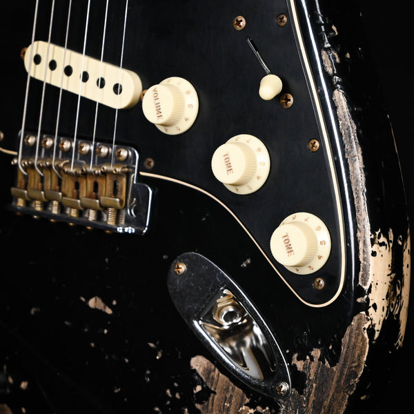 Fender Custom Shop Limited Edition Poblano Stratocaster Super Heavy Relic- Aged Black 2024 (CZ580079)