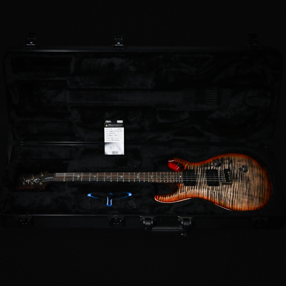 PRS Custom 24 Wood Library w/ 1-Piece Flame 10-Top, Brazilian Rosewood, & DMO Pickups- Charcoal Cherry Burst 2026 (0431634)