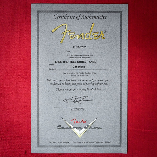 Fender Custom Shop Limited Edition 1957 Telecaster Super Heavy Relic- Aged Nocaster Blonde 2025 (CZ586558)