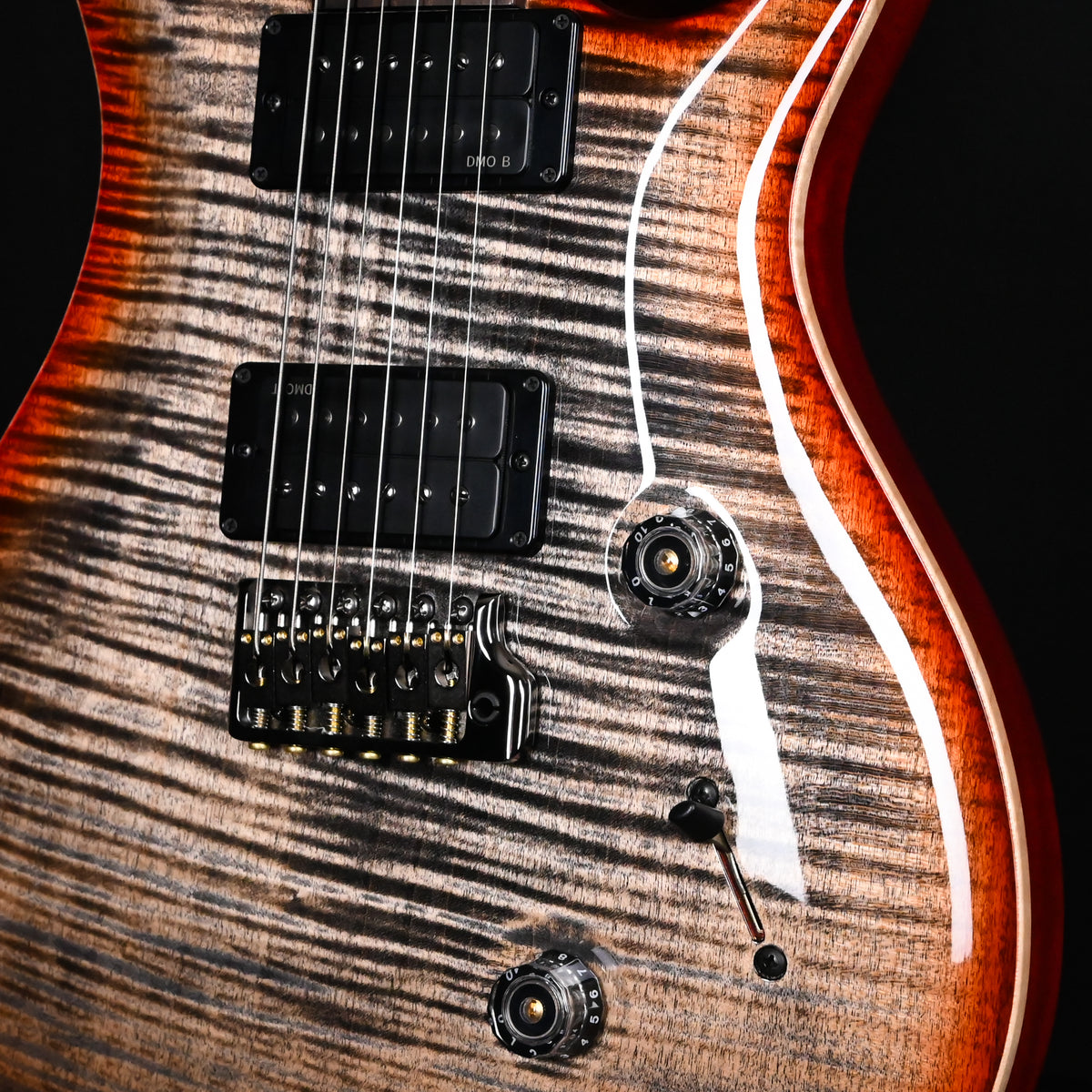 PRS Custom 24 Wood Library w/ 1-Piece Flame 10-Top, Brazilian Rosewood, & DMO Pickups- Charcoal Cherry Burst 2026 (0431634)