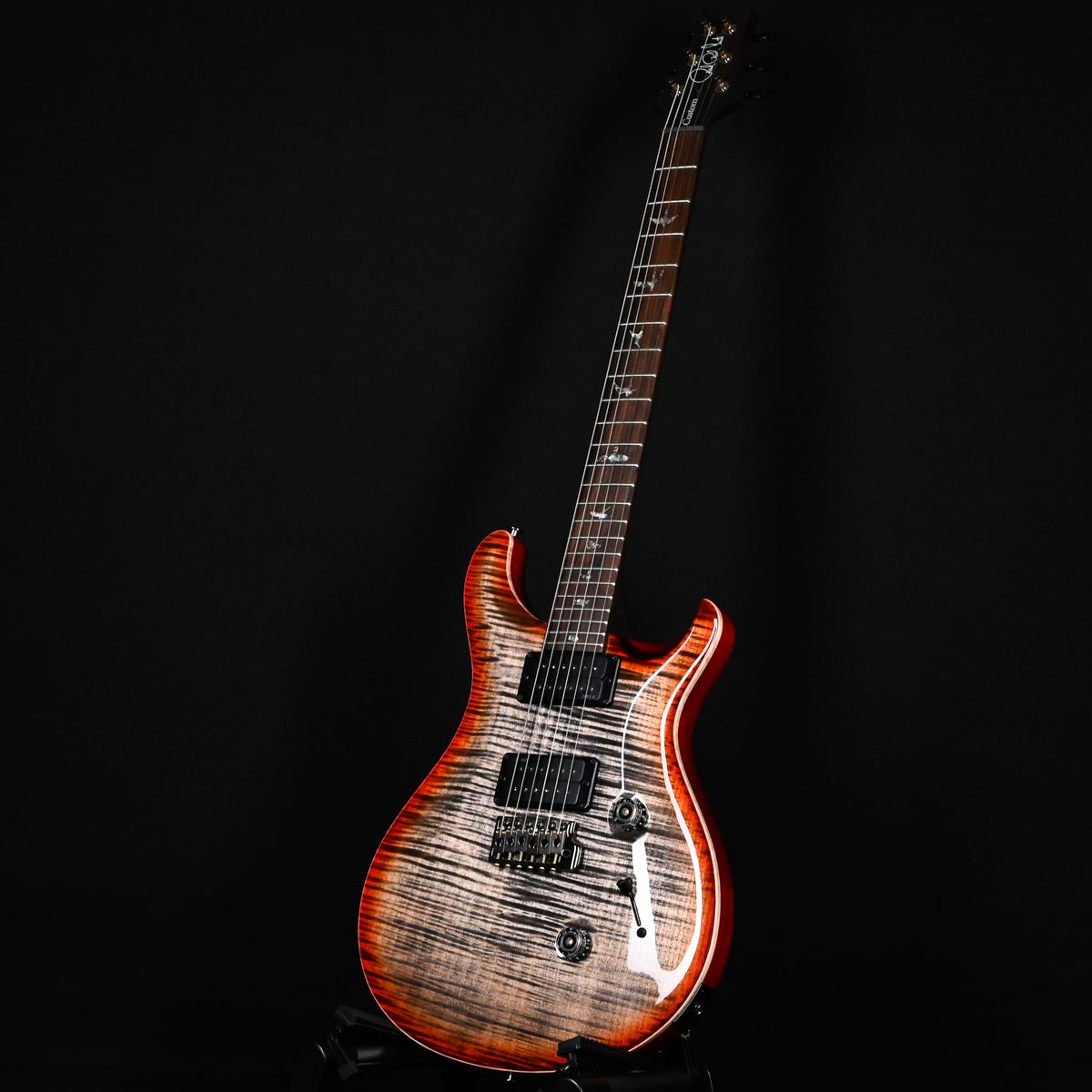 PRS Custom 24 Wood Library w/ 1-Piece Flame 10-Top, Brazilian Rosewood, & DMO Pickups- Charcoal Cherry Burst 2026 (0431634)