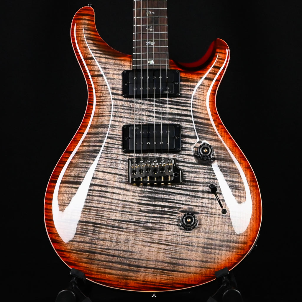 PRS Custom 24 Wood Library w/ 1-Piece Flame 10-Top, Brazilian Rosewood, & DMO Pickups- Charcoal Cherry Burst 2026 (0431634)