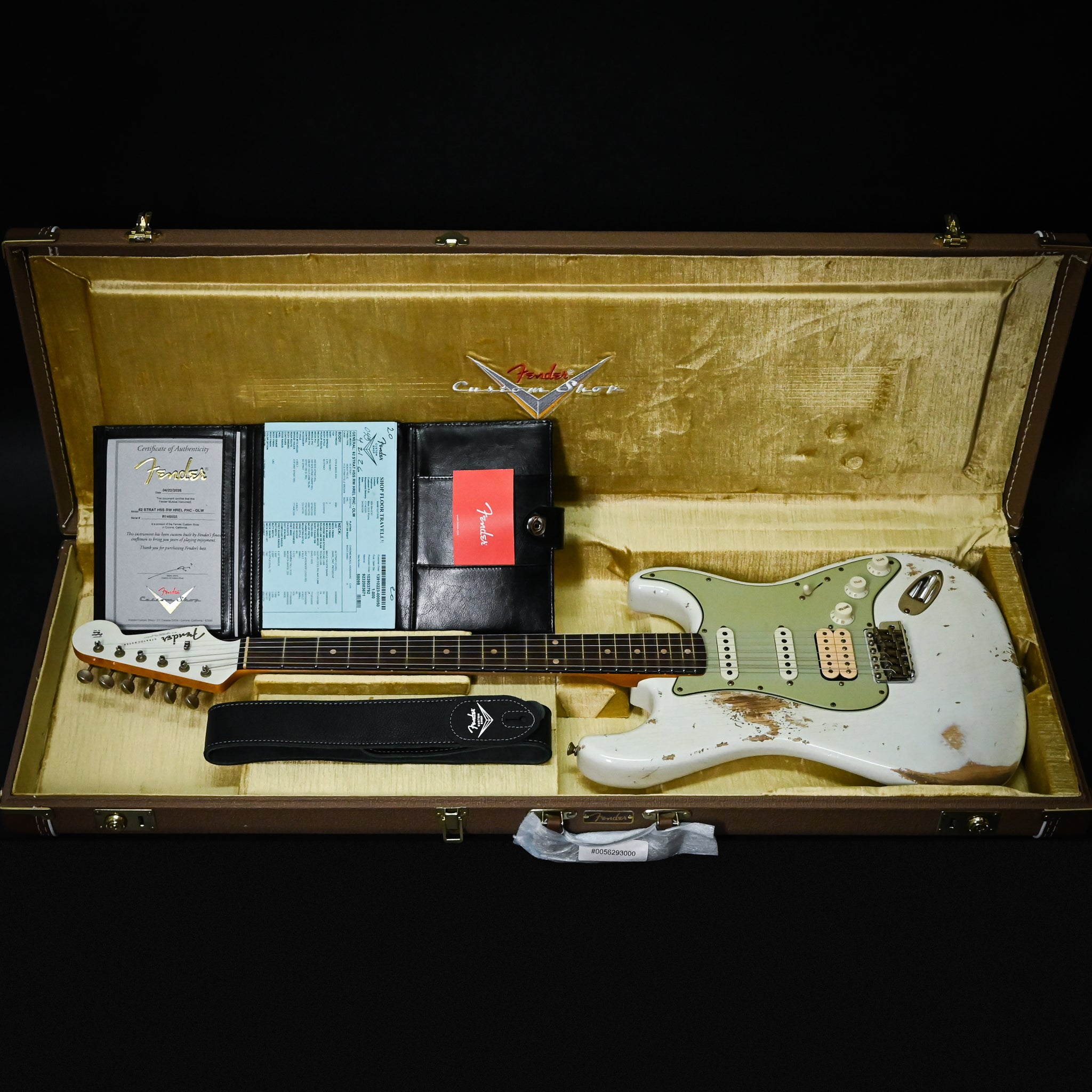 Fender Custom Shop '62 Stratocaster HSS w/ Painted Headcap, Heavy Relic- Olympic White 2026 (R146555)
