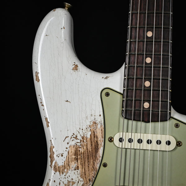 Fender Custom Shop '62 Stratocaster HSS w/ Painted Headcap, Heavy Relic- Olympic White 2026 (R146555)