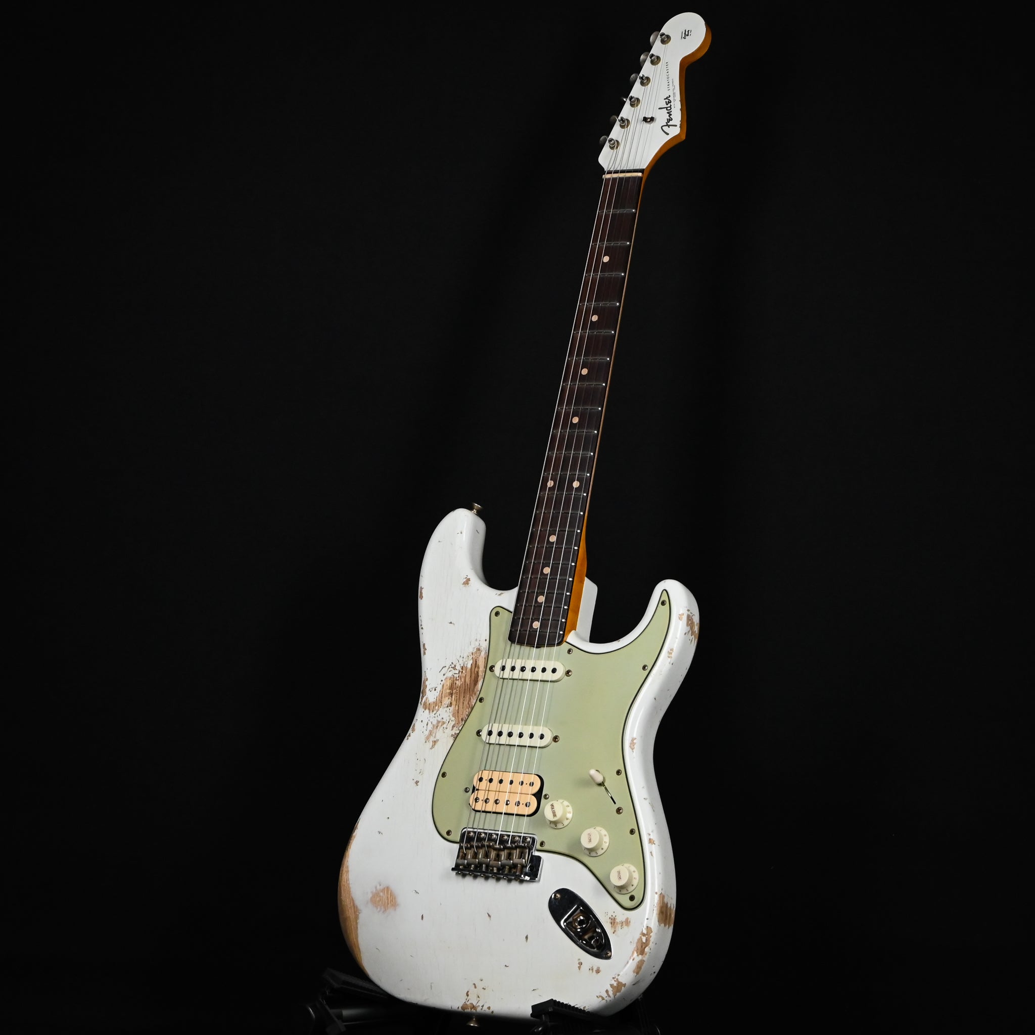 Fender Custom Shop '62 Stratocaster HSS w/ Painted Headcap, Heavy Relic- Olympic White 2026 (R146555)