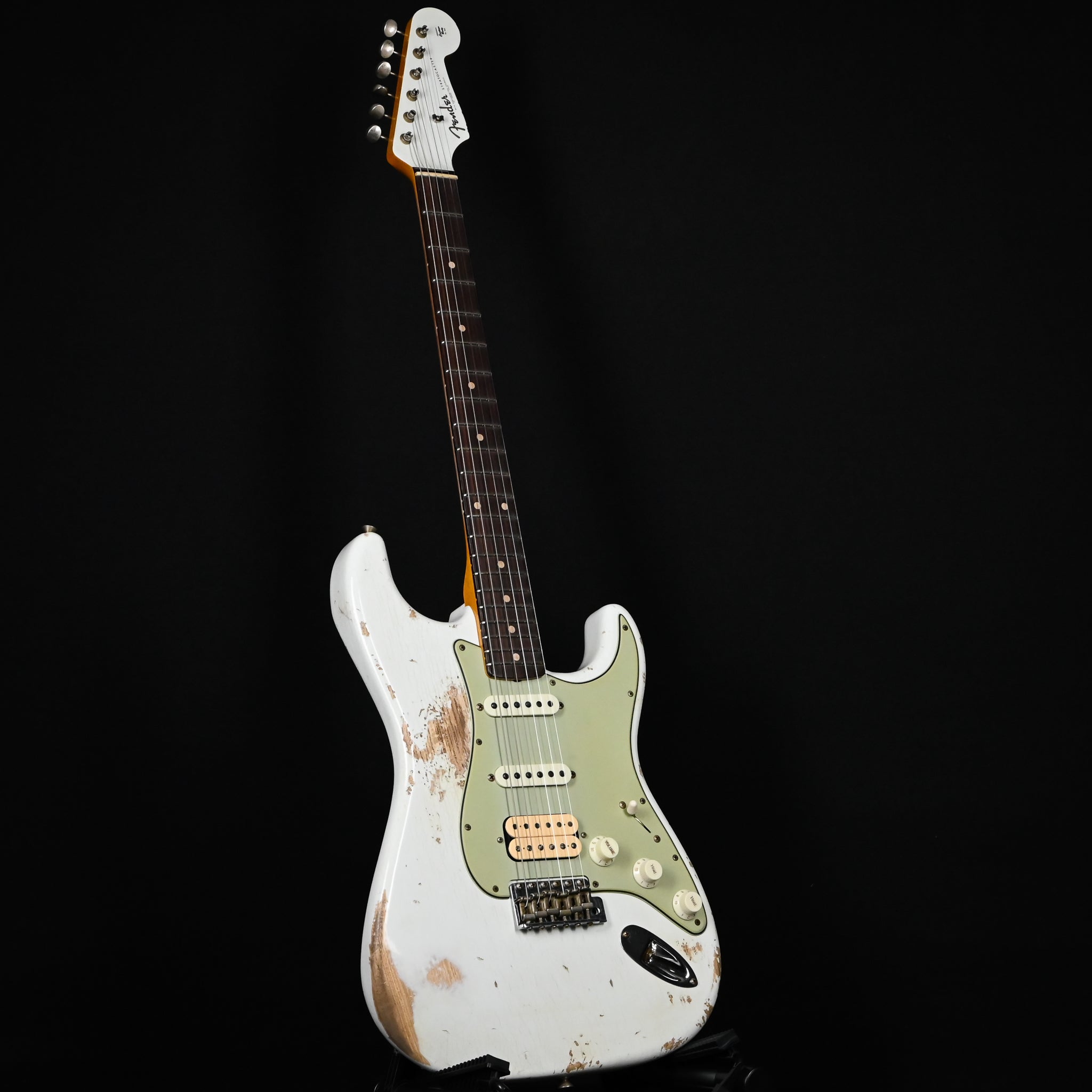 Fender Custom Shop '62 Stratocaster HSS w/ Painted Headcap, Heavy Relic- Olympic White 2026 (R146555)