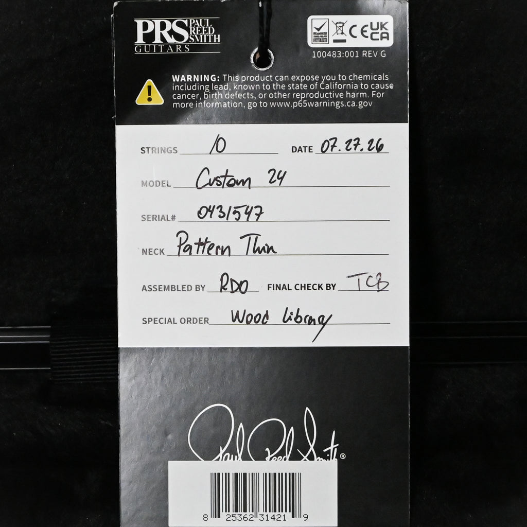 PRS Custom 24 Wood Library w/ Brazilian Rosewood, & DMO Pickups- Bonnie Pink 2026 (0431547)