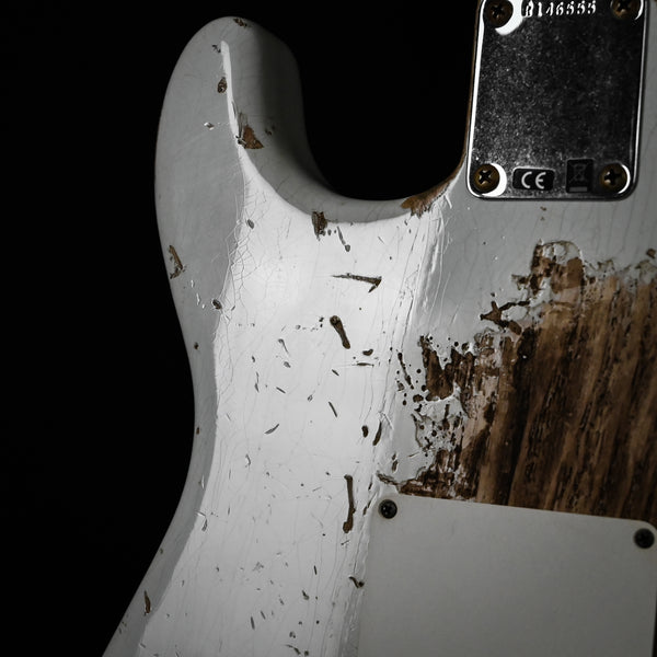 Fender Custom Shop '62 Stratocaster HSS w/ Painted Headcap, Heavy Relic- Olympic White 2026 (R146555)