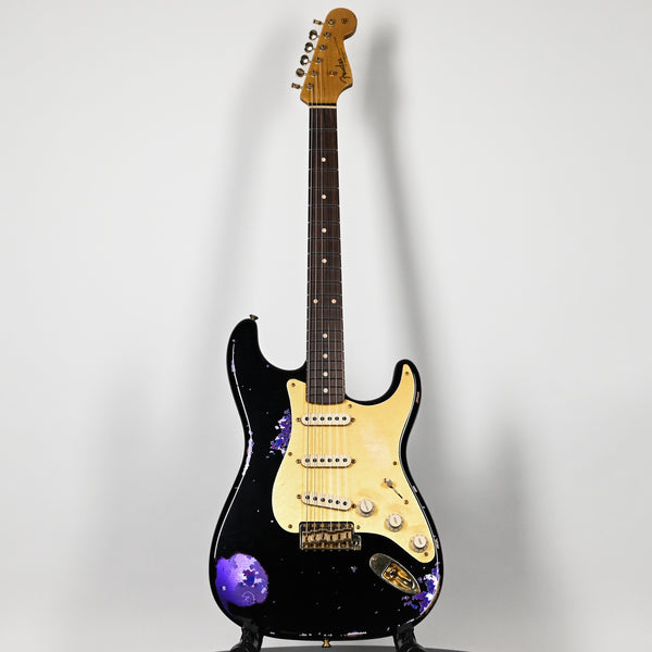 Fender Custom Shop 1962 Stratocaster w/ Gold Hardware & Josefina Handwound Pickups, Heavy Relic- Black/ Purple Paisley 2025 (R139391)