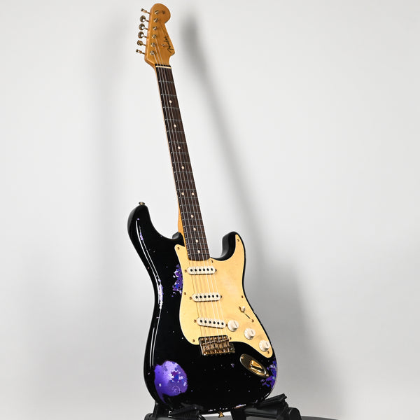 Fender Custom Shop 1962 Stratocaster w/ Gold Hardware & Josefina Handwound Pickups, Heavy Relic- Black/ Purple Paisley 2025 (R139391)
