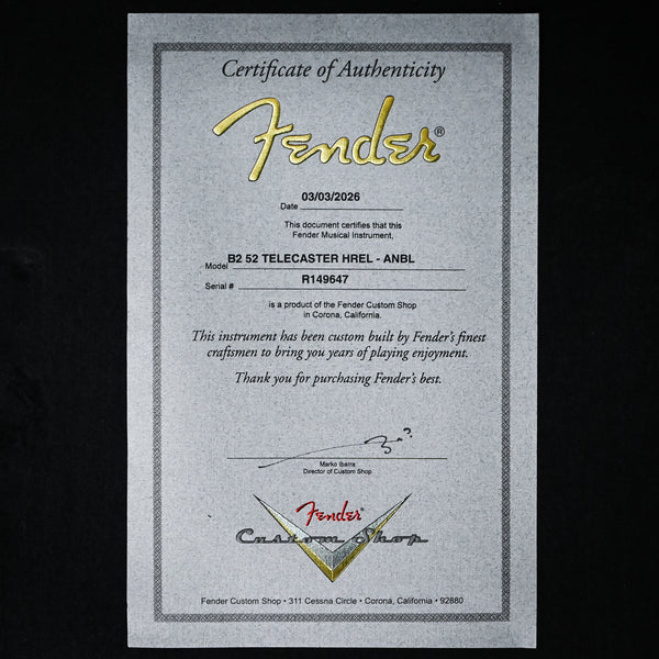 Fender Custom Shop '52 Telecaster Heavy Relic- Aged Nocaster Blonde 2026 (R149647)