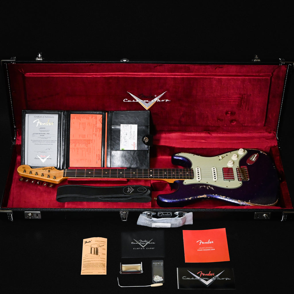 Fender Custom Shop '62 Stratocaster HSS w/ Alder Body, Heavy Relic- Purple Sparkle 2026 (R152348)