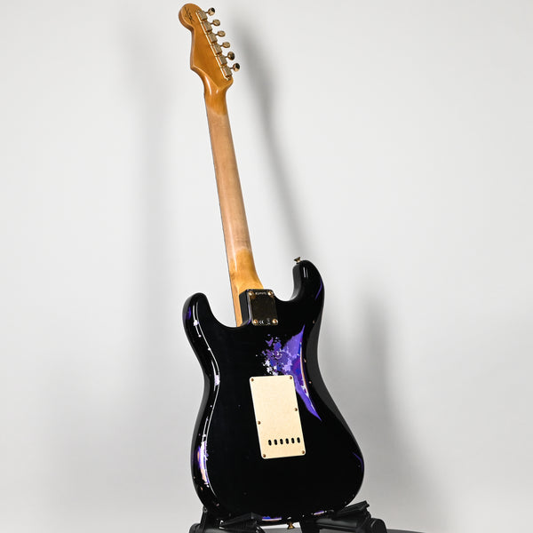 Fender Custom Shop 1962 Stratocaster w/ Gold Hardware & Josefina Handwound Pickups, Heavy Relic- Black/ Purple Paisley 2025 (R139391)