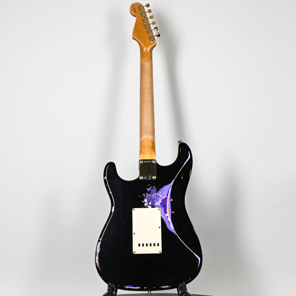 Fender Custom Shop 1962 Stratocaster w/ Gold Hardware & Josefina Handwound Pickups, Heavy Relic- Black/ Purple Paisley 2025 (R139391)