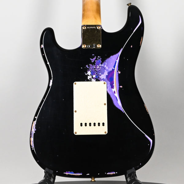 Fender Custom Shop 1962 Stratocaster w/ Gold Hardware & Josefina Handwound Pickups, Heavy Relic- Black/ Purple Paisley 2025 (R139391)