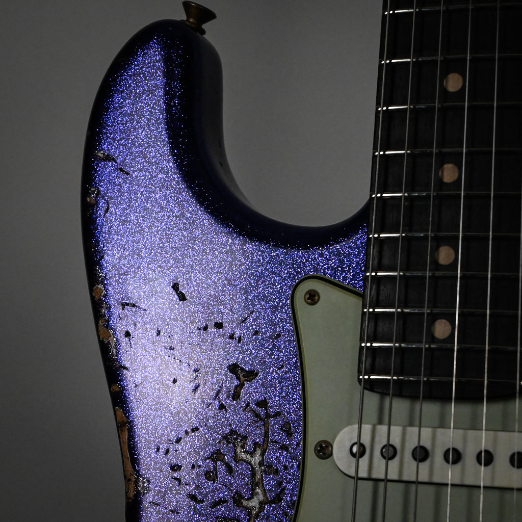 Fender Custom Shop '62 Stratocaster HSS w/ Alder Body, Heavy Relic- Purple Sparkle 2026 (R152348)