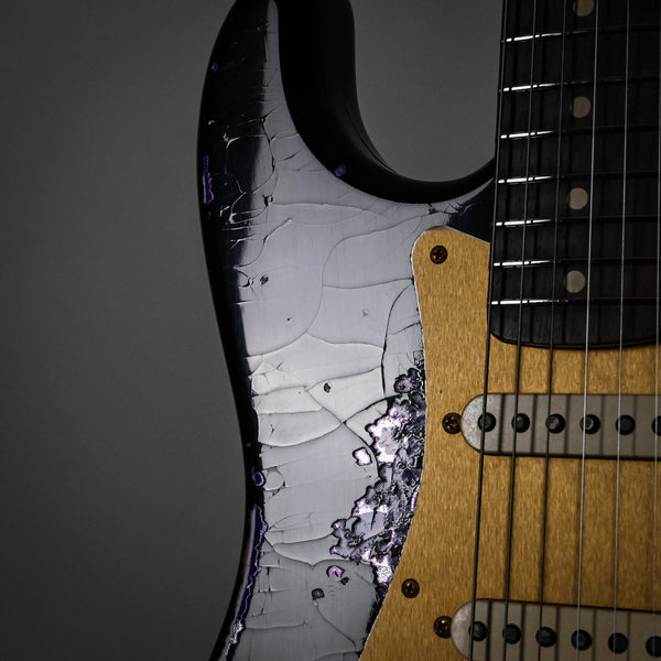 Fender Custom Shop 1962 Stratocaster w/ Gold Hardware & Josefina Handwound Pickups, Heavy Relic- Black/ Purple Paisley 2025 (R139391)