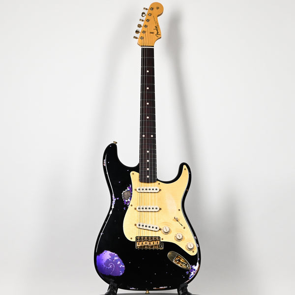 Fender Custom Shop 1962 Stratocaster w/ Gold Hardware & Josefina Handwound Pickups, Heavy Relic- Black/ Purple Paisley 2025 (R139564)