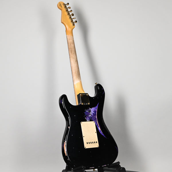 Fender Custom Shop 1962 Stratocaster w/ Gold Hardware & Josefina Handwound Pickups, Heavy Relic- Black/ Purple Paisley 2025 (R139564)