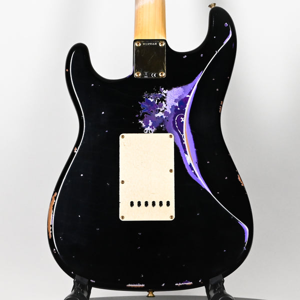 Fender Custom Shop 1962 Stratocaster w/ Gold Hardware & Josefina Handwound Pickups, Heavy Relic- Black/ Purple Paisley 2025 (R139564)
