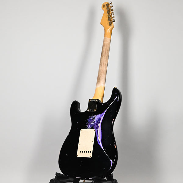 Fender Custom Shop 1962 Stratocaster w/ Gold Hardware & Josefina Handwound Pickups, Heavy Relic- Black/ Purple Paisley 2025 (R139564)