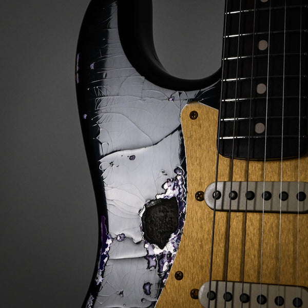 Fender Custom Shop 1962 Stratocaster w/ Gold Hardware & Josefina Handwound Pickups, Heavy Relic- Black/ Purple Paisley 2025 (R139564)