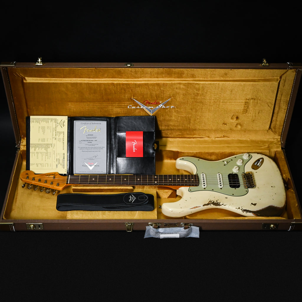 Fender Custom Shop '62 Stratocaster HSS w/ Alder Body, Heavy Relic- Vintage White 2026 (R150481)